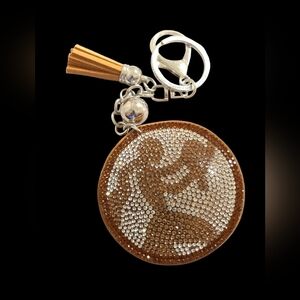 Virgo Rhinestone Bag Charm/  Keychain